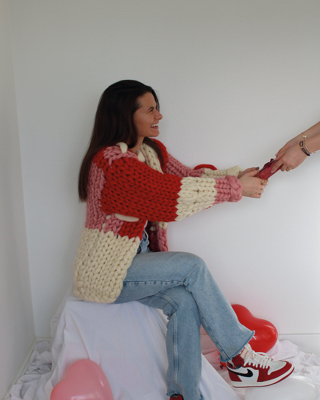 Valentine Knit- Combo Pink